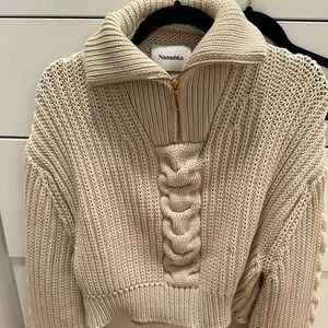 Nanushka cropped half zip sweater